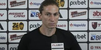 Filipe Luís em entrevista após empate do Flamengo contra o Ceará