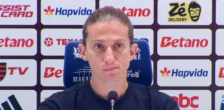 Filipe Luís em entrevista após empate do Flamengo em 1x1 com o Grêmio