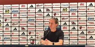 Filipe Luís em entrevista após massacre do Flamengo sobre o Vitória no Maracanã