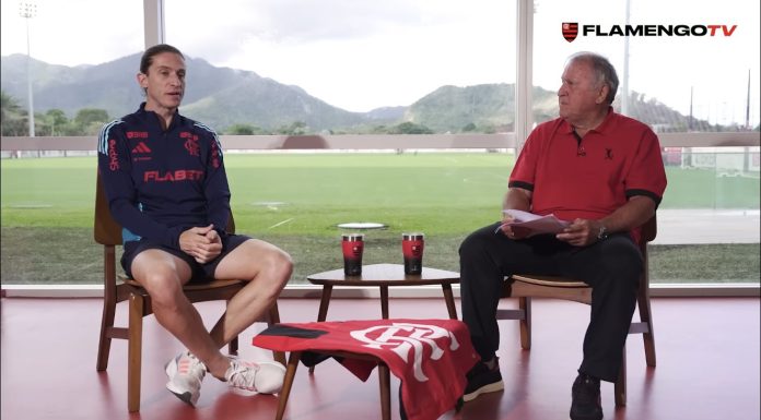 O técnico Filipe Luís e o REI da Nação Rubro-Negra, o Galinho Zico