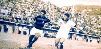 Garrincha em campo pelo Flamengo na vitória por 2×1 sobre o ABC, no dia 9 de fevereiro de 1969