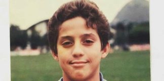 O jovem goleiro Júlio César, no infantil do Flamengo no início dos anos 90