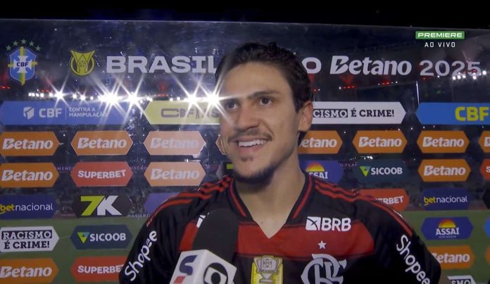 Pedro em entrevista após massacre do Flamengo sobre o Vitória