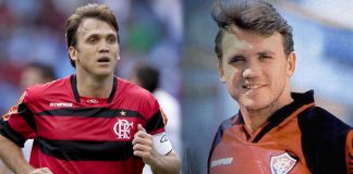 Petkovic em campo pelo Flamengo e nos tempos de Vitória