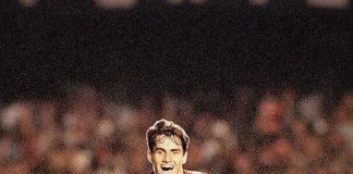 O anjo loiro da Gávea, Sávio, marca o 2º gol do Flamengo na vitória por 2×0 sobre o Vasco, na final da Taça Guanabara de 1996