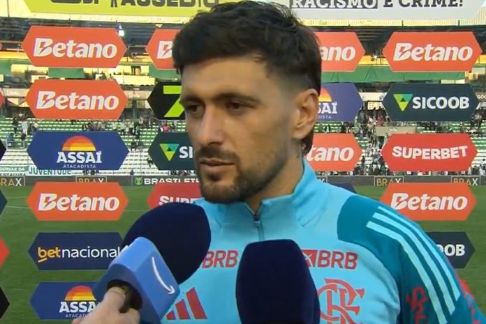 Arrascaeta em entrevista após vitória do Flamengo sobre o Juventude