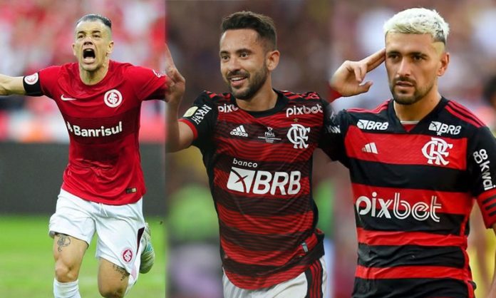 D'Alessandro, Everton Ribeiro e Arrascaeta
