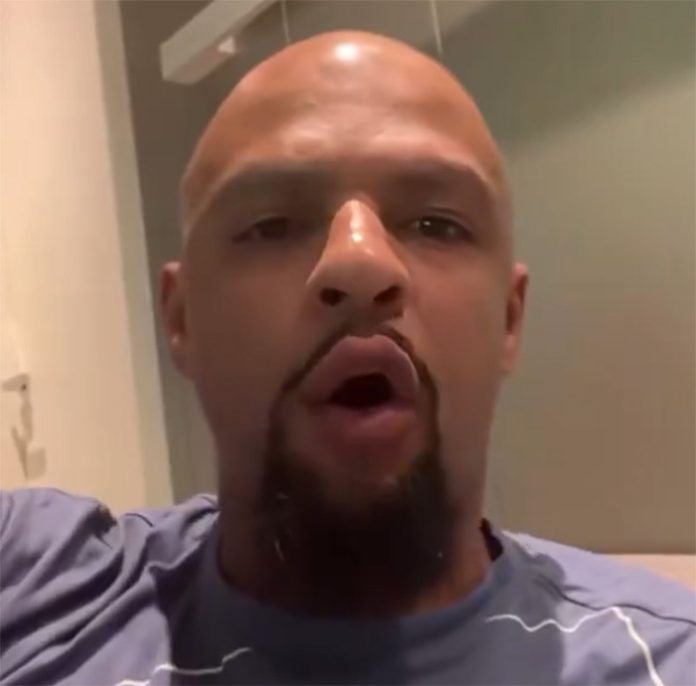 Felipe Melo em vídeo nas redes sociais