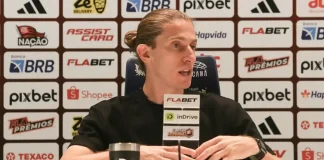 Filipe Luís em entrevista após empate do Flamengo em 1x1 com o Grêmio