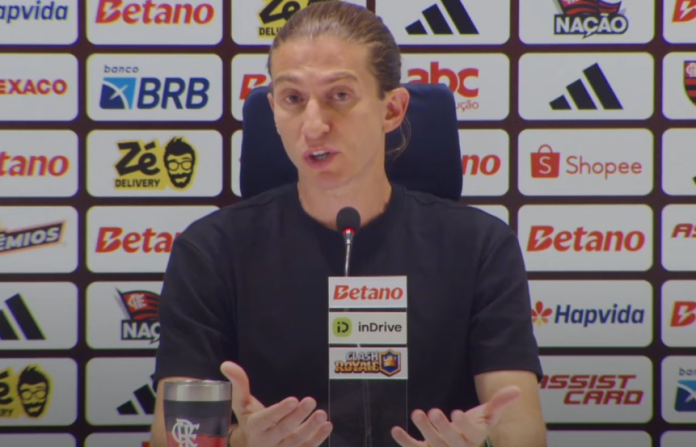 Filipe Luís em entrevista coletiva após empate do Flamengo contra o Vasco