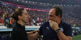 Filipe Luís e Rogério Ceni