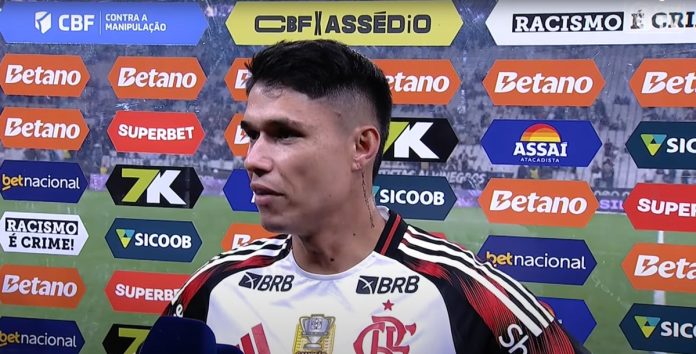 Luiz Araújo em entrevista após vitória de virada do Flamengo sobre o Corinthians