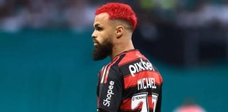 Michael em campo pelo Flamengo