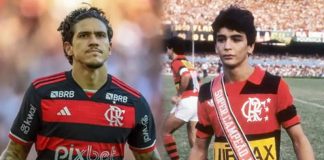Os artilheiros rubro-negros Pedro e Bebeto