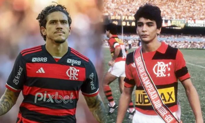 Os artilheiros rubro-negros Pedro e Bebeto