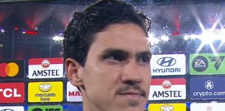 Pedro em entrevista pós jogo do Flamengo