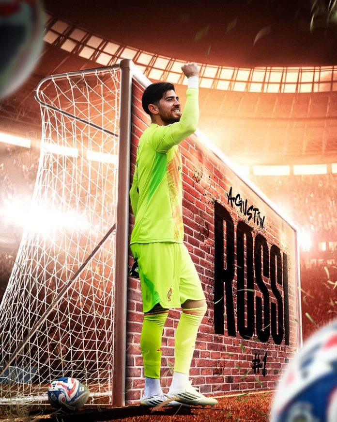 Postagem do Flamengo no twitter exaltando o goleiro Rossi na classificação nos pênaltis contra o Estudiantes