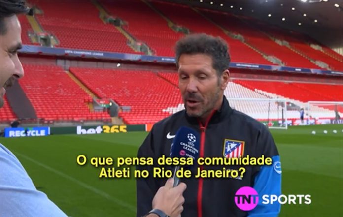 Simeone-Entrevista-Atleti-Flamengo Simeone em entrevista para a TNT Sports