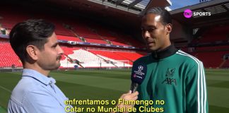 Van Dijk em entrevista para TNT Sports