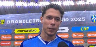 Brenno goleiro do Fortaleza em entrevista após derrotar o Flamengo no Castelão