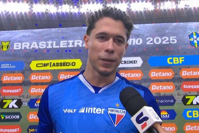 Brenno goleiro do Fortaleza em entrevista após derrotar o Flamengo no Castelão