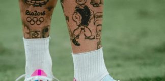 Chuteira estilizada de Gabigol para Flamengo x Cruzeiro