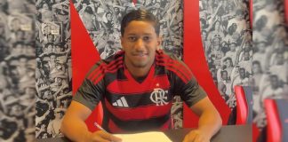 O jovem Emanuel assinou contrato de 3 anos com o Flamengo