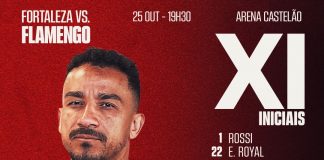 Escalação do Flamengo para o jogo contra o Fortaleza