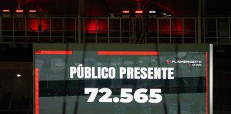 Público presente no Maracanã no empate sem gols entre Flamengo e Cruzeiro - FOTO: Mariana Sá / Flamengo