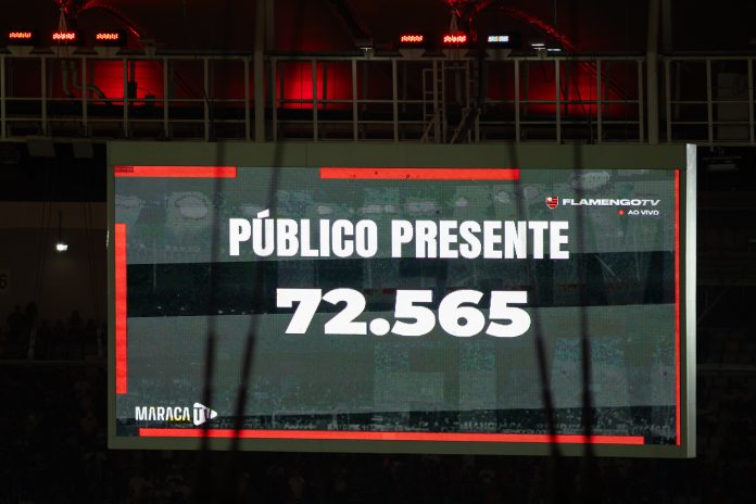 Público presente no Maracanã no empate sem gols entre Flamengo e Cruzeiro - FOTO: Mariana Sá / Flamengo