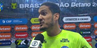 Ronaldo, goleiro do Bahia, em entrevista após vitória do Bahia sobre o Flamengo