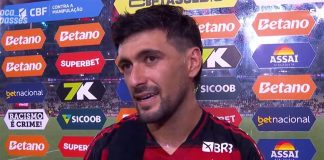 Arrascaeta em entrevista após vitória do Flamengo sobre o Sport