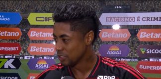 Bruno Henrique em entrevista após empate do Flamengo com o Atlético-MG