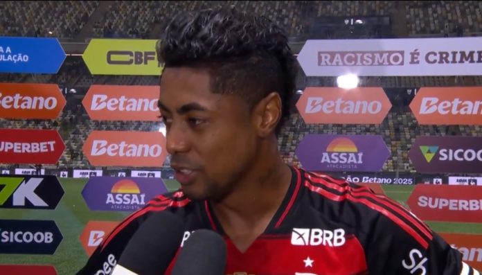Bruno Henrique em entrevista após empate do Flamengo com o Atlético-MG