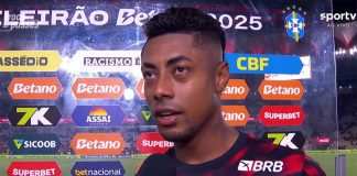 Bruno Henrique em entrevista após vitória do Flamengo sobre o Sport
