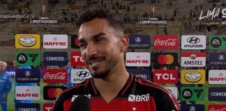 Danilo em entrevista após marcar o gol do Tetracampeonato da Libertadores do Flamengo