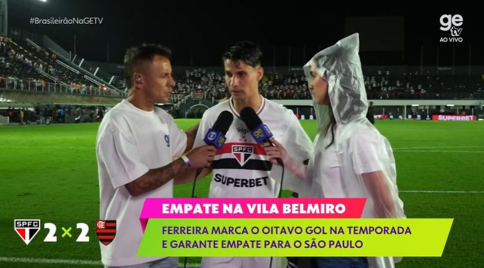 Ferreirinha em entrevista após empate entre Flamengo x São Paulo na Vila Belmiro