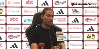 Filipe Luís em entrevista coletiva após empate do Flamengo com o Atlético-MG