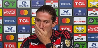 Filipe Luís em entrevista coletiva após conquista do Flamengo Tetracampeão da Libertadores 2025