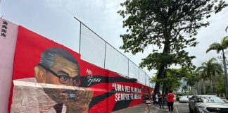 Muro da Gávea com pinturas de artistas e ídolos ligados ao Flamengo - FOTO: Leo José / Coluna Fla