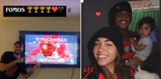 Paquetá e Wesley comemora o Tetracampeonato da Libertadores do Flamengo 2025