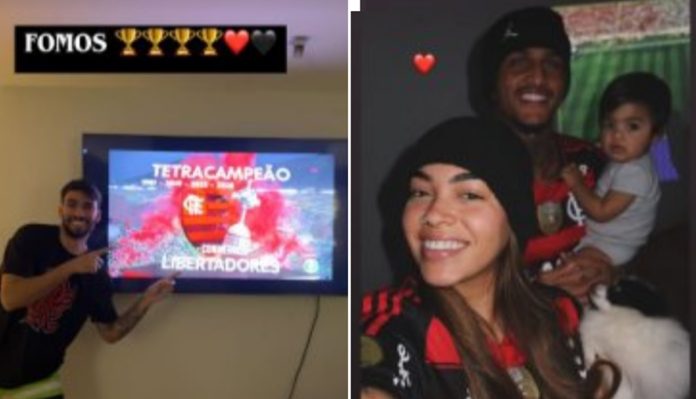 Paqueta-Wesley-Flamengo-Tetracampeao-Libertadores-291125 Paquetá e Wesley comemora o Tetracampeonato da Libertadores do Flamengo 2025