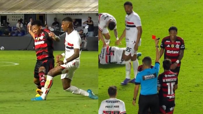 Gonzalo Plata é expulso mais uma vez e prejudica o time do Flamengo