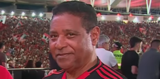 Stevie B presente no Maracanã em vitória do Flamengo sobre o Santos
