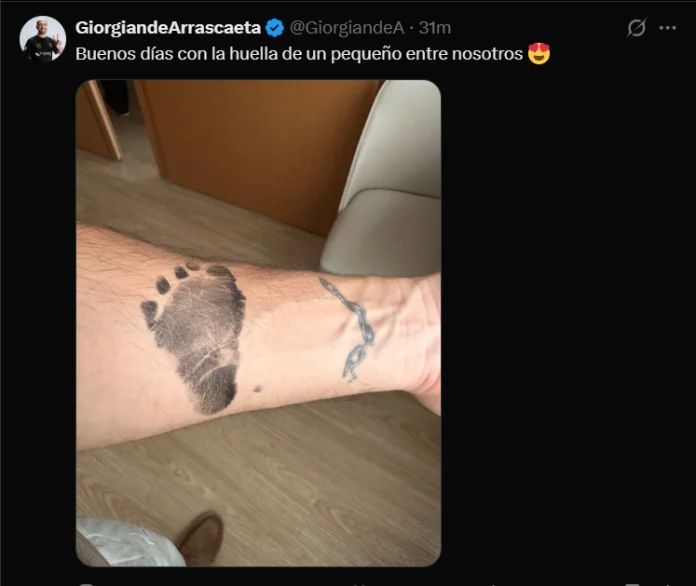 Arrascaeta anuncia chegada do filho Milano