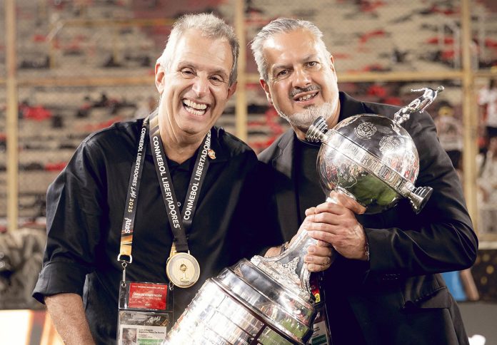 BAP e Jose Boto na conquista da Libertadores do Flamengo em 2025 - Foto: Adriano Fontes / Flamengo