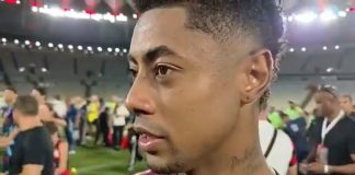 Bruno Henrique em entrevista após a conquista do Eneacampeonato Brasileiro do Flamengo