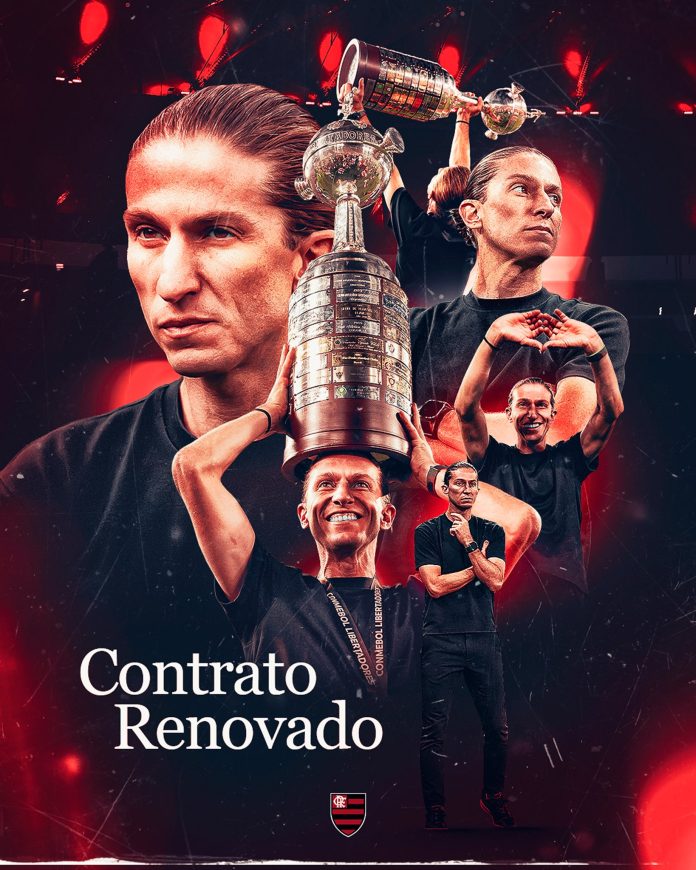 Técnico Filipe Luís renova o contrato com o Flamengo