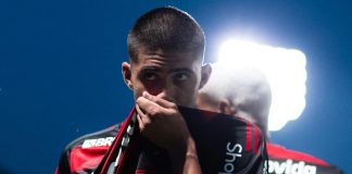 Guilherme marcou duas vezes para o Flamengo contra o Mirassol - Foto: Caique Coufal / Flamengo