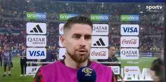 Jorginho em entrevista pelo Flamengo após final do Mundial contra o PSG
